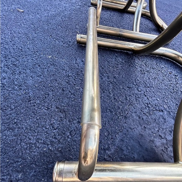 Vintage counter stools DIA brass & cream leather JEANS SHIRT JACKET SHOES - Picture 8 of 12